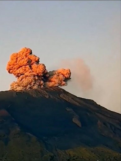 Popocatépetl Huge Tephra Volcano Ash Eruption, Mexico, Indo-Pacific Ring Of Fire