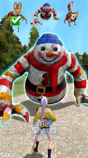 Find Goo Goo Gaga Bunny Snowman Deer on the Forest Road in Garry's Mod! #gmod