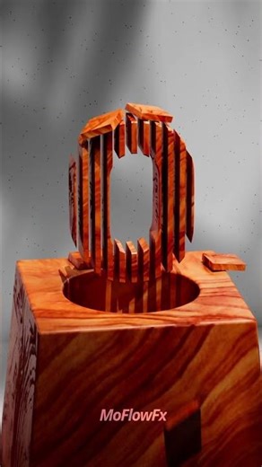 Number 0 Perfect Fit Wooden Physics Simulation in Blender