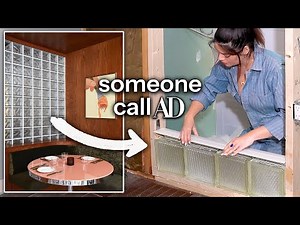 *DIY glass block wall* for my laundry room makeover