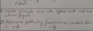 (1) Writ triangle and its types with meat and clean figure.(2)... | Filo