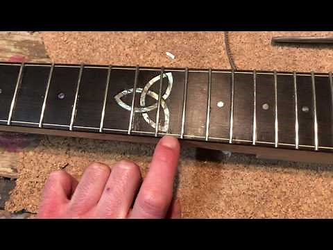 How to fret a guitar neck with binding and a compound radius