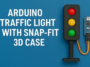 Arduino Traffic Light with Snap-Fit 3D Case