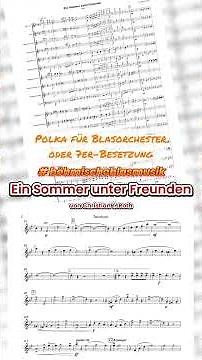 Ein Sommer unter Freunden – Polka #blasmusik #noten #polka #böhmisch #blasorchester #shorts