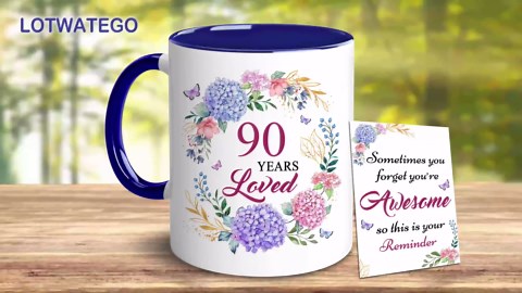 90th Birthday Gifts For Women - 1936 Birthday Gifts For Her - 90 Years Loved Mug - Gift For Women Turning 90th - 90 Year Old Gift For Woman, Mom, Grandma, Mother - 1936 Present Ideas