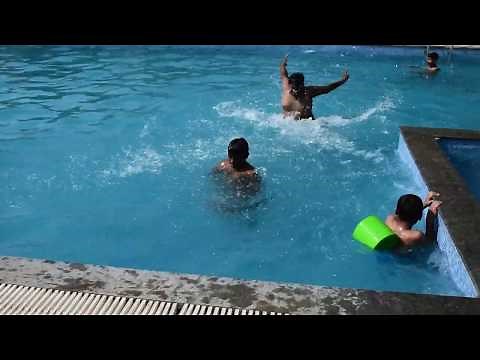 Hotel Pool Jumps Fun | Seychelles Holidays