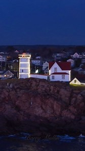43K views · 2.2K reactions | 16 seconds of calm at Nubble Lighthouse before sunrise by drone | Barry Mullin | Facebook
