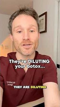 They ARE diluting your botox... (board certified dermatologist)