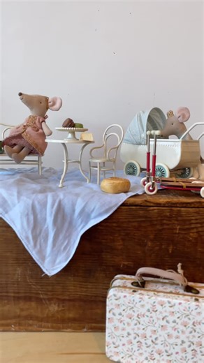 Papallou NY on Instagram: "a peek into the @mailegworld family life.💌 - Keywords: maileg mice, dollhouse, vintage, pretend play, children’s boutique, vintage toys, baby"
