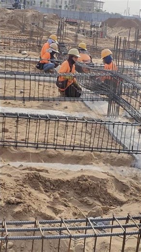 Quick Rebar Tying Technique for Concrete Beams! (Must See Construction)