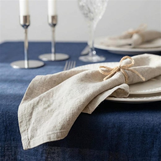 Linen Napkin Set, Natural Plain Linen Dinner Napkins, Shabby Chic & Rustic Table Decor, for Events and Everyday Use - Etsy