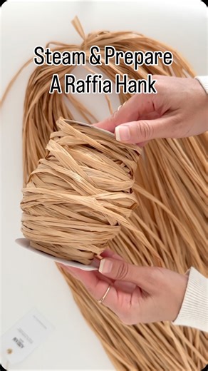 Zeinab Amiri on Instagram: "Got a raffia hank and not sure where to start? One of the best tips for making your projects look clean and professional is to steam your raffia first! It makes the fibers super soft and easy to handle. I get this question all the time, so I made a quick video to show you my process. Whether you’re a beginner or just looking for a new technique, this tutorial will help you get the best results every time. Where to Buy High-Quality Raffia: For USA Customers: Find high-