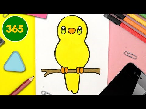 COMMENT DESSINER UN CANAR KAWAII - Dessins d'animaux kawaii - Apprenez à dessiner avec Jape