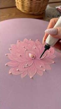 Part 1💗 Lotus Painting Tutorial Using One of My New Stencils🪷