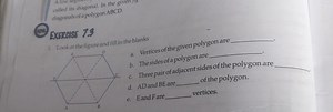 called its diagonal. In the givenfisdiagonals of a polygon ABC... | Filo
