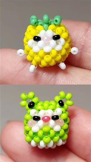 Making cute beaded amigurumi Beads keychain ideas🔥😍 #beads #keychain #crafty #charms #diycrafts