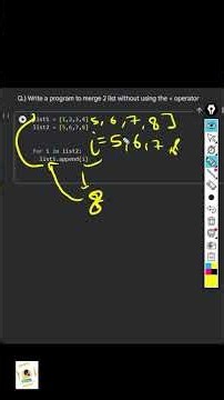 Write a program to merge two list using + Operator in Python #pyscript #pybytes #pyside #tweepy