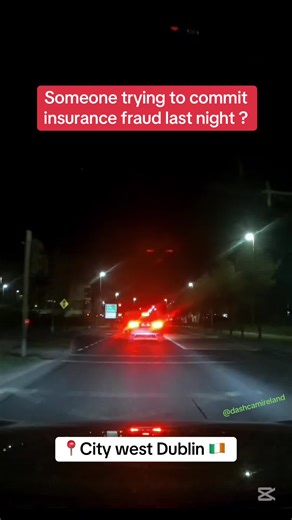 Dash Cam Footage: Insurance Fraud Attempt in Dublin