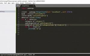 使用python操作mongodb数据库查询数据