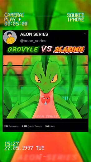 Grovyle vs Slaking 🔥 Ash’s Grovyle Uses Overgrow!