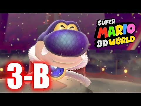 Super Mario 3D World - 3-B - A Banquet with Hisstocrat - Boss Fight Gameplay Walkthrough