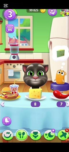 Tom Enjoying His Meal 🍽️😋 | My Talking Tom #shorts
