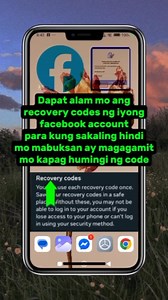 12K views · 224 reactions | Dapat alam mo ang recovery codes ng iyong facebook account para kung sakaling hindi mo mabuksan at humingi ng code ay magagamit mo. #recoverycodes #SecretCodes #tutorialvideo | Musbe Reel | Facebook