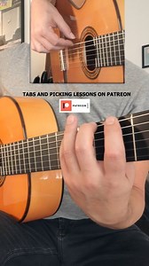 🎸🎶 Here is a mandatory Picado lead pattern to learn. It's great for developing control over switching strings but also useful for creating short melodies. Access tabs pdf and gp files and over 200 video lessons by becoming a member on my Patreon page. #flamencoguitar #guitartabs | Samir Maamari