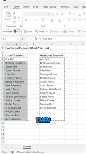 Learn How To Stop Manually Checking and Comparing Data In Excel #shorts