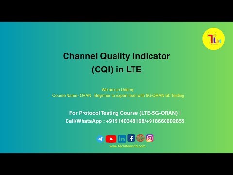 Channel Quality Indicator (CQI) in LTE | Techlteworld