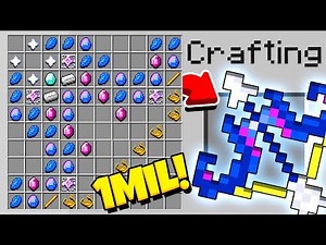 HOW TO CRAFT A $1,000,000 BOW! *OVERPOWERED* (Minecraft 1.13 Crafting Recipe)