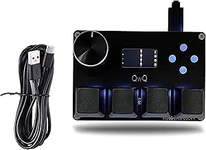 for SayoDevice OSU O3C Rapid Trigger Mini Keyboard Custom Screen 3 4 Key Konb Copy Paste Programming Macro Gaming Keypad (Black, 4 Keys)