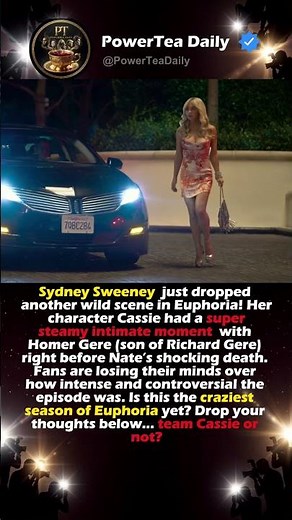 Sydney Sweeney's STEAMY Scene With Richard Gere’s Son in Euphoria! 🔥