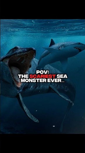 POV: The Mosasaurus…#scary #dinosaur #mosasaurus