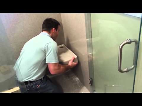 Onyx Shower Installation - Diamond Corner Seat
