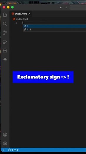 HTML Boilerplate in 30 Seconds 🔥 | HTML Boilerplate Explained 🚀 | Beginners #shorts