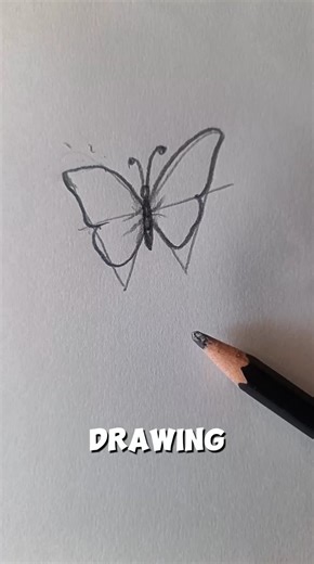 Spring Butterfly Drawing (So Pretty!) 🌸 #art #shorts #foryou #tutorial #satisfying #easy
