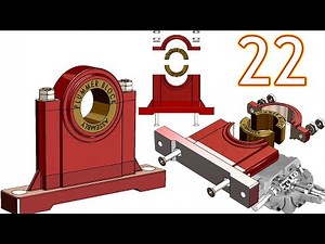 22-Project 39| Bevel Gearbox | SolidWorks Tutorial : plummer block assembly - (with screw mate)
