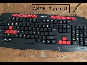 ASMR Typing on a Black IBUYPOWER GKB100 Wired USB Gaming Keyboard