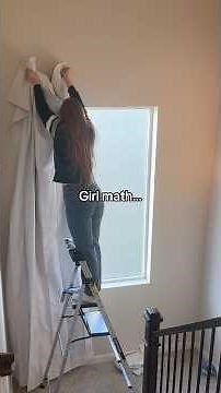 Hanging 10 ft curtains by myself 😅