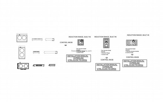 Induction Stove - Free CAD Drawings