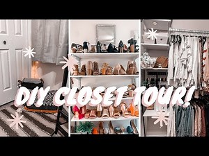 CLOSET TOUR OF DIY WALK-IN CLOSET (SPARE BEDROOM)