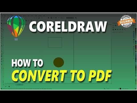 Coreldraw How To Convert To PDF