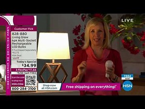 Living Glow 6pack MultiSocket Rechargeable LED Bulbs