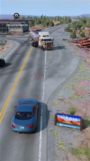 Realistic Highway Car Crashes #202
