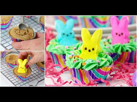 "Peek-a-Boo" PEEPS Easter Bunny Cupcakes Recipe