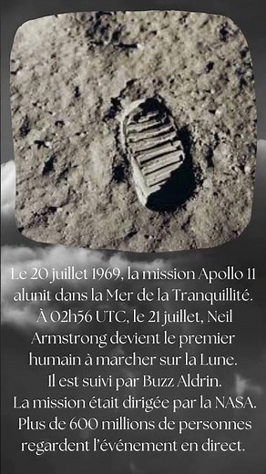 20 juillet 1969 : Le premier pas sur la Lune