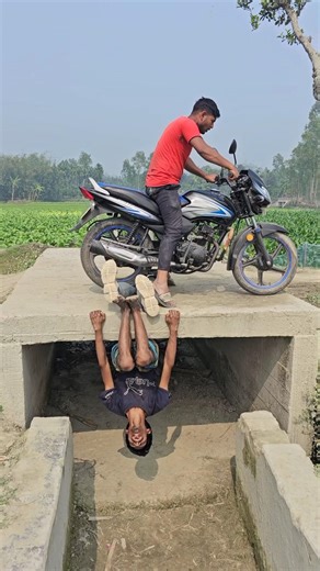 The man hid under the bridge.68