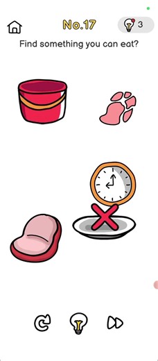 Brain out: Tricky puzzle Level 17: Find something you can eat #brainout #shorts #brainchallenge