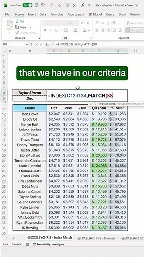 How to use Index and Match in Excel! #excel #indexmatch #spreadsheet